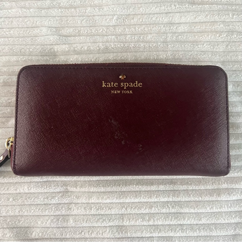 Kate Spade Maroon Leather Wallet